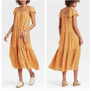 Knox Rose Yellow Midi Sundress size Large